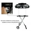 Best Selling OEM Outdoor Foldable Portable Camping 2 Burner BBQ Grill with Wheel Detachable Rolling Gas Grill with Table