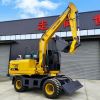 Earth-moving machinery medium-sized digger 13ton SZL135 hydraulic wheel excavator with best price