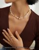 Sterling silver Natural freshwater Baroque pearl necklace