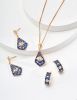 925 silver Zircon Enamel Earrings/Necklace