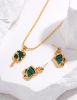 Sterling Silver Malachite Fashion Earrings/Neckace