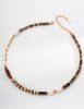 Summer Island Vacation Sterling Silver Natural Pearls Tiger eye necklace