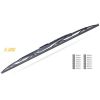 Metal Frame Windscreen Rubber Wiper Blades Universal Soft Frameless Assembly Chrome Auto Car Windshield Wipers