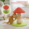 Mushroom Cat Scratching Post Cute with 100% Sisal Covered Scratching Post and Pompoms Cat Toy