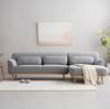 Scandinavian fabric wooden apron sectional sofa