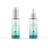 30ml Serum Press Button Dropper Glass Bottle with Light Blue Gradient Spray Color - Model YB030051