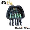 Pre-linked fiber optic splitter box with 8 fiber pre-linked cables for home use.  Pre-linked outdoor fiber optic splitter box.