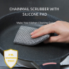 Chainmail scrubber with silicone