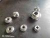 Helical gear with worm...