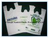 HDPE print t-shirt bag on block