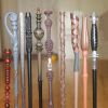 Resin Magic Wand Set with Metal Core for Parties - Fantasy-Themed Accessories, Handcrafted Collectibles for Cosplay, Witchcraft & Wizardry