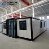 Mobile Foldable  Cabin Tiny Movable Modular Housing Expandable Container House Homes Two Wing prefabricated