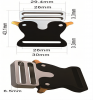 Buckle Metal Adjustable Buckle aluminum alloy buckle half metal buckle for Backpack