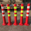 75cm High Flexible Plastic Traffic Road Safety PE/PU/TPU Warning Post Column Red Color Bollard