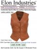 Ladies Leather Vest made with Cow-Hide Leather Material