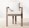 New Arrival Modern Outdoor Teak Dining Armchair with Cushion for Terraza Garden