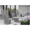 High Back Outdoor Chair Aluminium Rope Leisure Garden Furniture Bistro Living Room Hotel Park Courtyard Basement-Rattan/Wicker