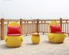 Outdoor sofa installation creative balcony garden villa rattan sofa sun room designer outdoor rattan art furniture soft 