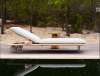 Modern Outdoor Chaise Lounge Wide Sturdy Daybed Seamless Teak Frame Poolside Leisure Garden Patio Chaise Lounge