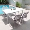 Designed Corner Top Sell Patio Outdoor Cast Iron Garden Table and Chairs Set for Coffee Shop