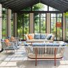 High Quality Hot Sale Patio Leisure Sofa Set Webbing Rope Fabric Seat Mesh Polyester Frame Sectional Sofa