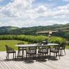 Modern Design Leisure Outdoor Furniture Dining Table Aluminum Garden Patio Luxury Dining Tables for Hotel Villa