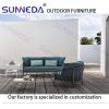 Nordic Fashion Outdoor Sofa Courtyard Villa Furniture Balcony patio Chair Single Outdoor Garden Terrace Leisure Rattan Sofa