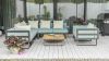 Outdoor Furniture Aluminum Frame Patio L Shape Corner Sofa Sets Metal Outdoor Sofa Courtyard Garden Sofas