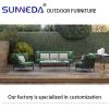Nordic Fashion Outdoor Sofa Courtyard Villa Furniture Balcony patio Chair Single Outdoor Garden Terrace Leisure Rattan Sofa