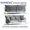 Nordic Fashion Outdoor Sofa Courtyard Villa Furniture Balcony patio Chair Single Outdoor Garden Terrace Leisure Rattan Sofa
