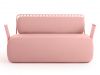 Minimalist Living Room Furniture L Shape Sponge Cushion Leisure Chair Metal Base White Fabric Lounge Chair