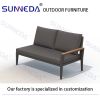 Leisure High End Customer Patio Furniture Nordic Garden Waterproof Sofa Outdoor Furniture Sofas Sets with Aluminum Table