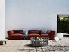 Modern Factory Living Room Rope Weaving Outdoor Garden Furniture Metal Sofa Bed Set