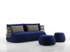 Modern Factory Living Room Rope Weaving Outdoor Garden Furniture Metal Sofa Bed Set