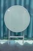 Metal Tempered Glass Square Outdoor Bistro Patio Garden Table Portable Glass Folding Tables
