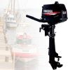 Outboard Motor,2 Stroke Electric Outboard Trolling Motor 6HP Outboard Engine Electric Motor 4.4W Boat Engine 4500-5500 rpm for Dinghies, Fishing Boats Kayak Fishing Boats