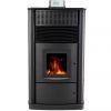 Latest Modern Black Indoor Wood Pellet Fireplace Stove Room Fire Heater Surrounds Heating-Equipment Furniture