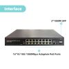 passive 24v network switch 16 Port Full Gigabit Managed 24V PoE Switch with 2 SFP Slots