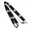  Silk Screen Print Logo Lanyards,Detachable Ribbon Cell Phone Plain Black