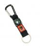 Short Lanyard Black Carabiner Key Chain With PVC Bear Compass Red Logo Key Ring