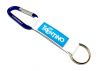 White Lanyard Sewing Rubber PVC Logo Custom Carabiner Keychain For Simple Brand