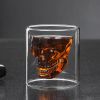 2.5 oz. Creative Double Wall Glass Skull Cup