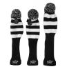 Knitted Golf Club Head Cover Set With Pom