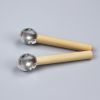 Wood Handle Metal Eye Roller Massage Stick