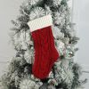 Large Cable Knitted Christmas Stockings