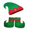 Felt Children&#039;s Christmas Elf Shoe And Hat Set