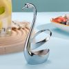 Metal Swan Base Holder Spoon Organizer