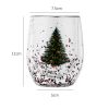 Double Wall Christmas Glass Mug