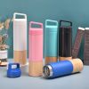 Insulated Mug With Wood Grain Non-slip Bottom