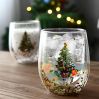 Double Wall Christmas Glass Mug